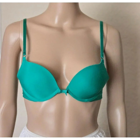 Victoria's Secret Push Up green Bra 32B - Picture 1 of 6